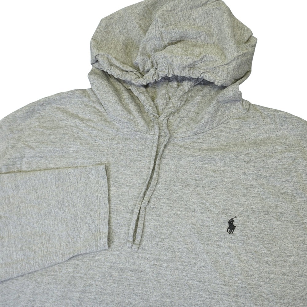 Polo Ralph Lauren Hoodie Mens 5XB Gray Pullover Lightweight Pony Sweater